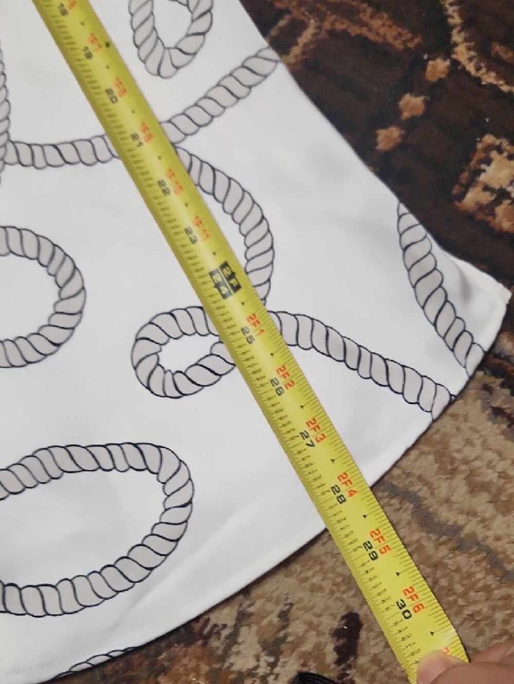 Joie White Button-Down Shirt with Gray Rope Print - Picture 7 of 10
